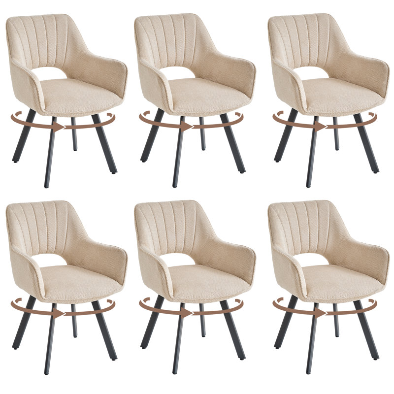 Linen Blend Armchair, Beige, 6, Beige