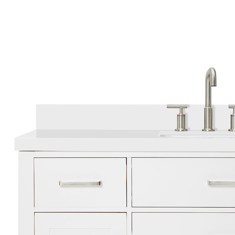 Abbate 55" Single Bathroom Vanity Set, White