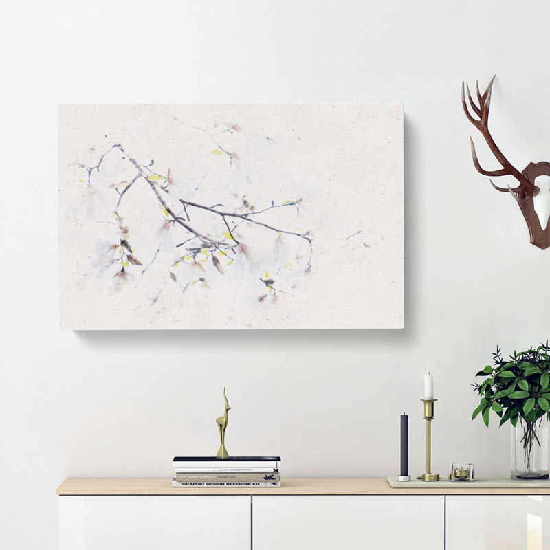 Branch Of A White Magnolia Tree - Wrapped Canvas, 35cm H x 50cm W x 3cm D