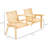 Bench With Table Set Patio Bench, Garden Bench With Middle Table And Umbrella Hole