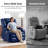 Dual Motor Power Recliner Lift Chair With Massage And Heating, Infinite Position, Faux Leather-971978187