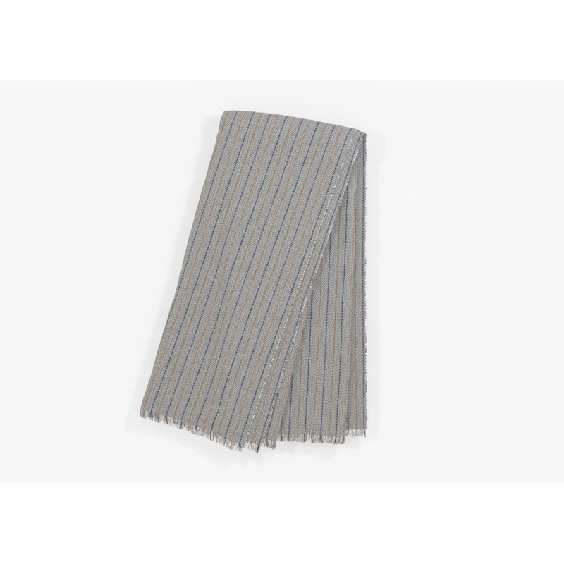 Bug Shield Outdoor Throw Blanket, 50" W x 60" L, Gray Striped