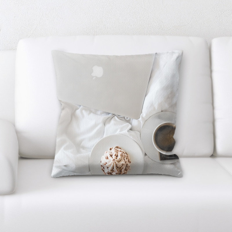 Coussin décoratif café