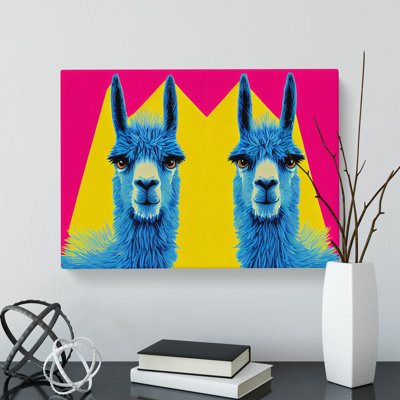 Colourful Llamas Vol.2 - Wrapped Canvas