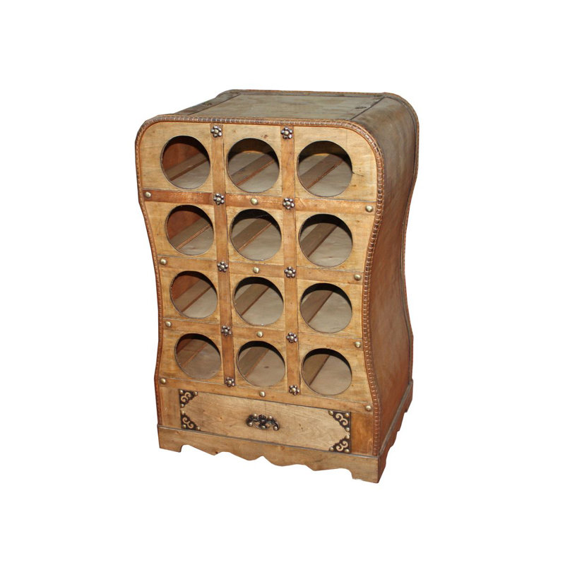 Burrill Floor Wine Bottle Rack in Brown