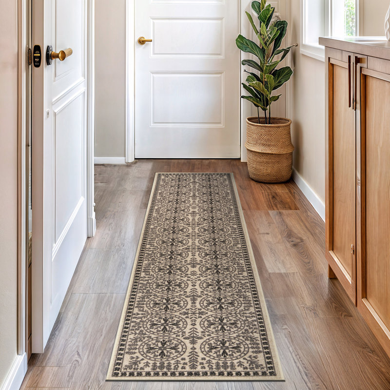 Tapis d'intérieur tissé à la machine Bolk, Crème, 2'x5'