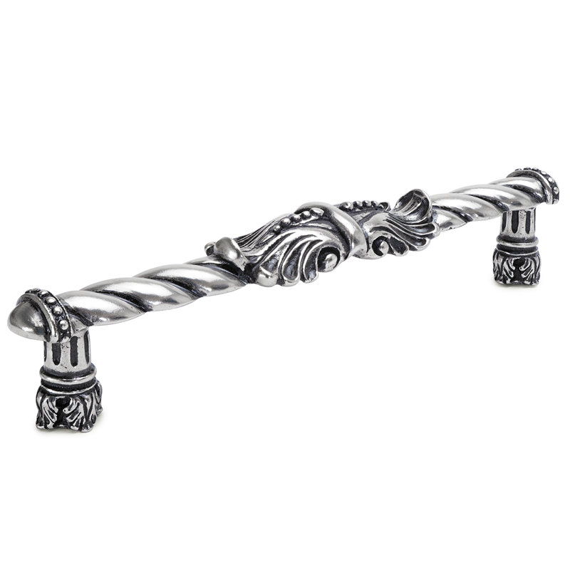 Poignée Acanthus de style roman, Argent argent, 6"