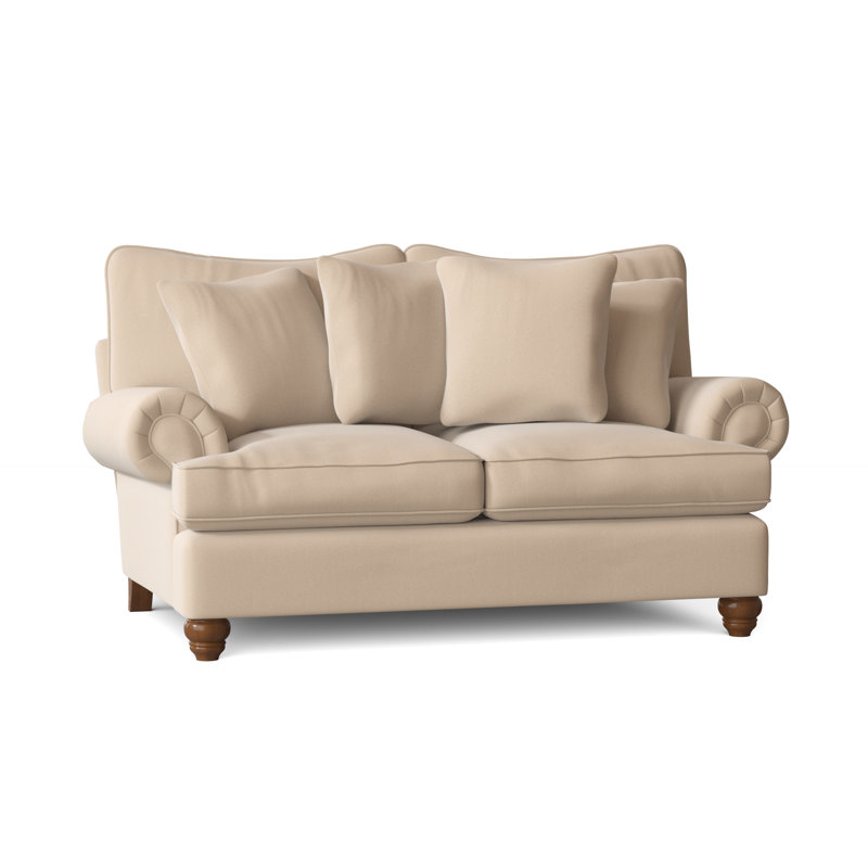 Woodburn Loveseat, Beantown 10 Sand Performance Chenille, Pecan, No