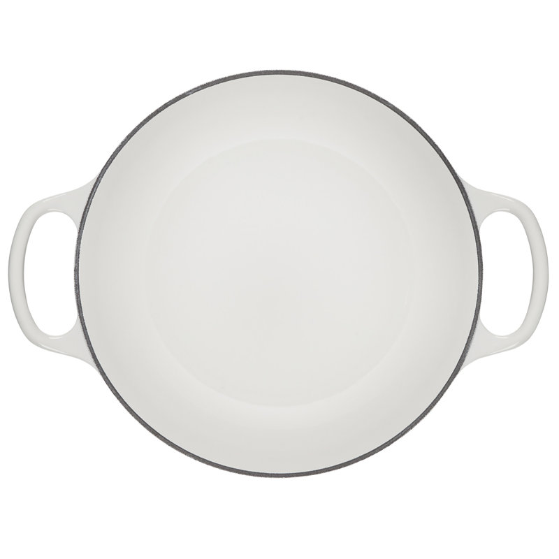 Le Creuset Signature Enameled Cast Iron 3.5 Qt Round Sauteuse with Lid, White
