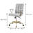 Vintage White And Chrome Swivel Office Chair