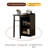 Retro Rubber Wood Black Extendable Bar Table