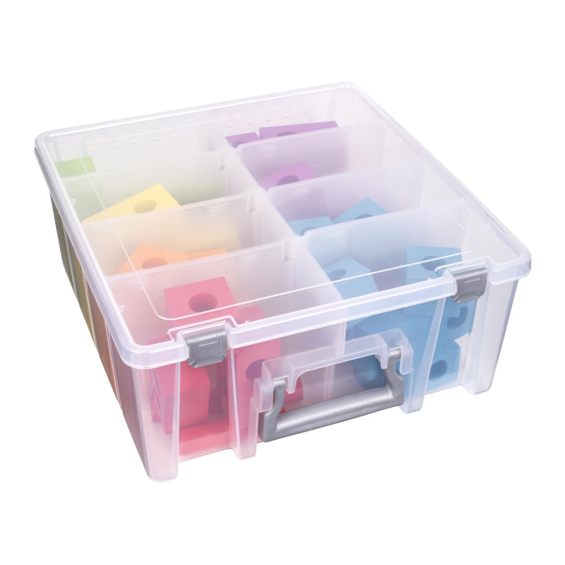 Clear Plastic Stackable Storage Box with Dividers