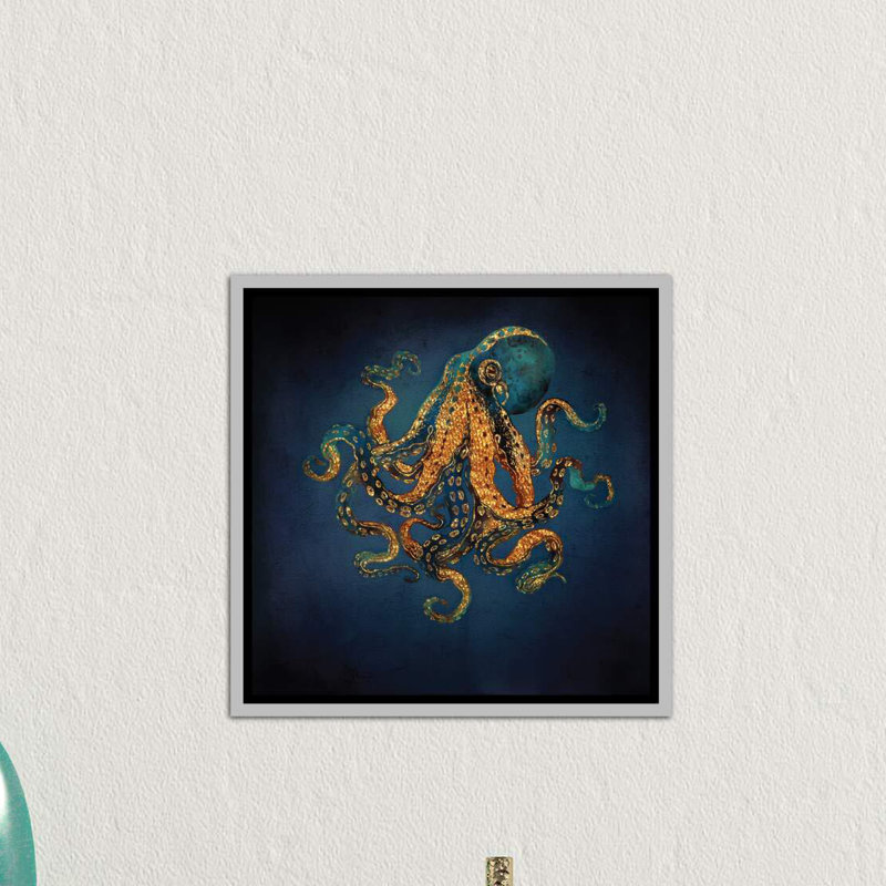 «Underwater Dream IV» par Spaceroid Designs - impression d'art graphique, H 18 po x l 18 po x P 1,5 po, Pas de tapis