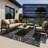 Dolce Abstract Charcoal Flatwoven Indoor Outdoor Area Rug-91957590