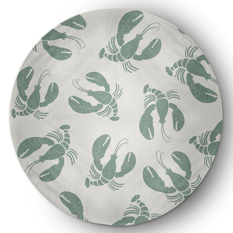 Boonton Chenille Animal Print Indoor / Outdoor Rug, Round 5'