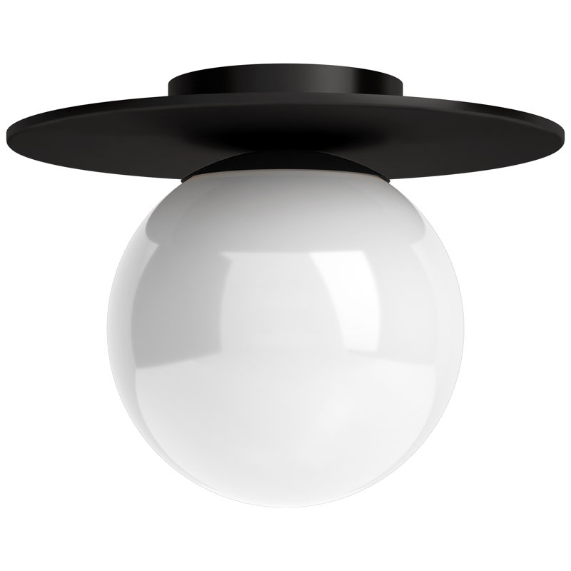 Glass Flush Mount, Blackened Bronze