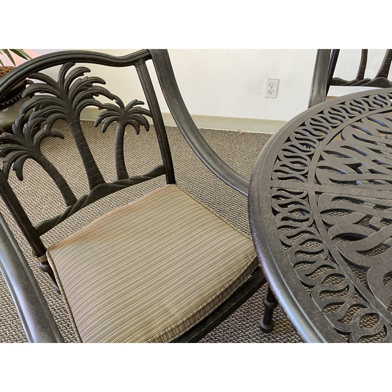 Gosford 6 - Person Patio Dining Set with Oval Table , Cushions Included