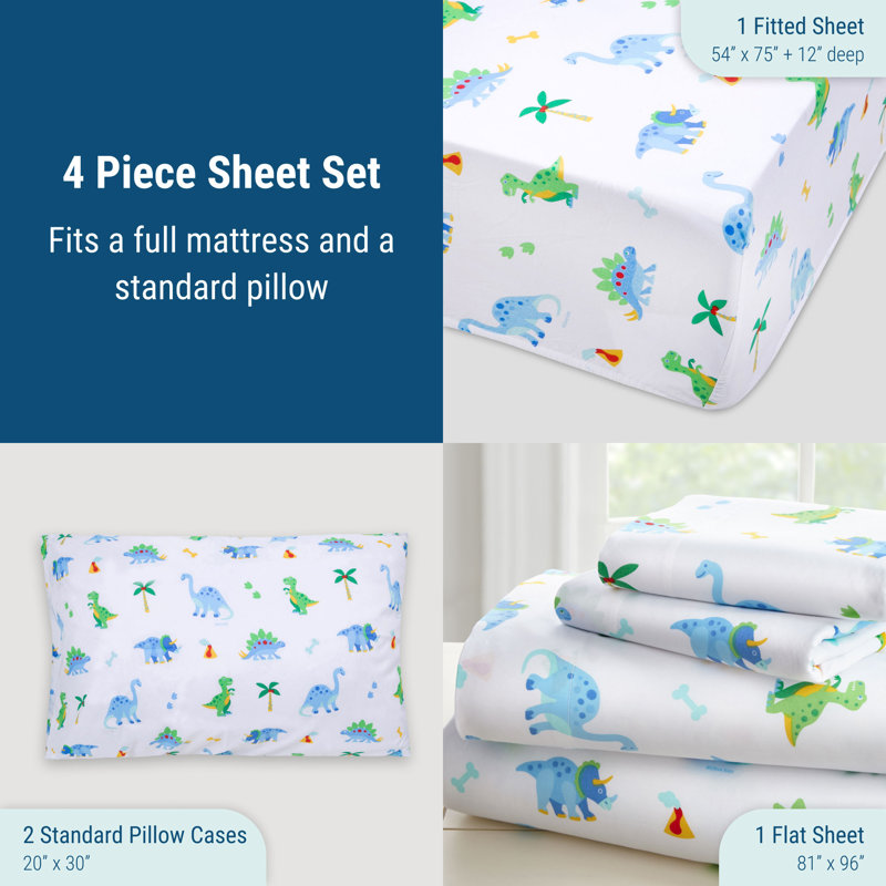 Ensemble de draps Wildkin, Ensemble de draps pour lit double + un drap-housse