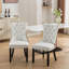 Collection Modern,High-End Tufted Solid Wood Contemporary Upholstered Dining Chair With Wood Legs,Nailhead Trim,2-Pcs Set-280704522