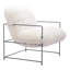  Fauteuil en sherpa blanc