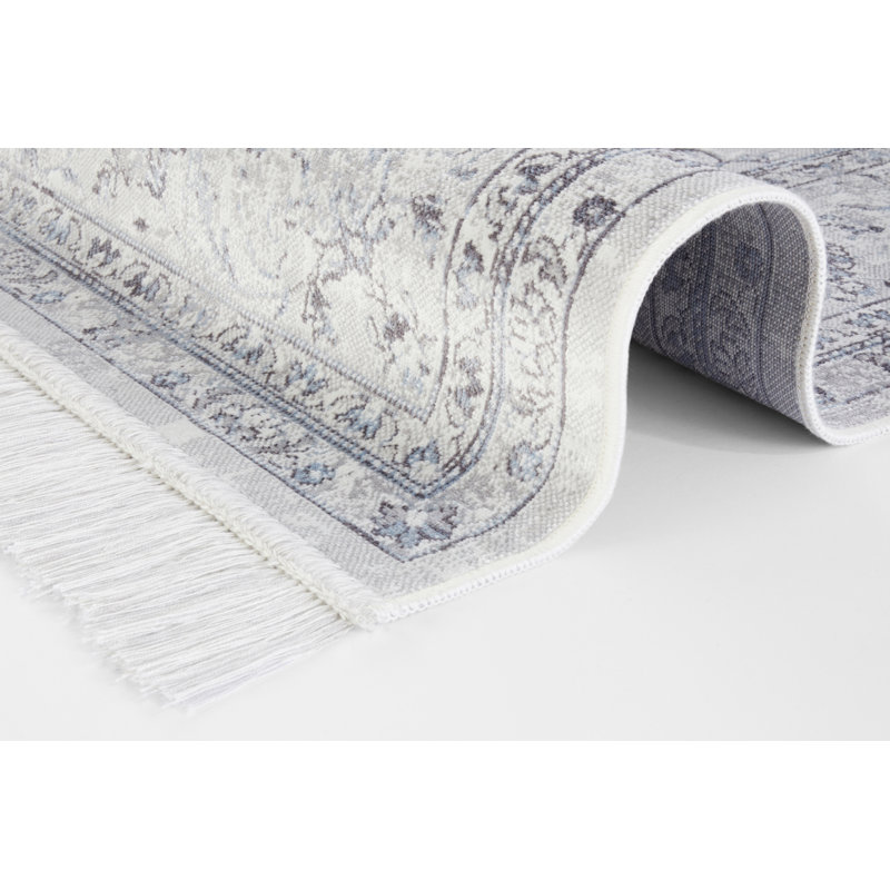 Tufted Pastel Blue Rug, Rectangle 95 x 140cm