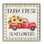 Motif de tournesols frais Gingham Farm - cadre flottant, impression sur bois