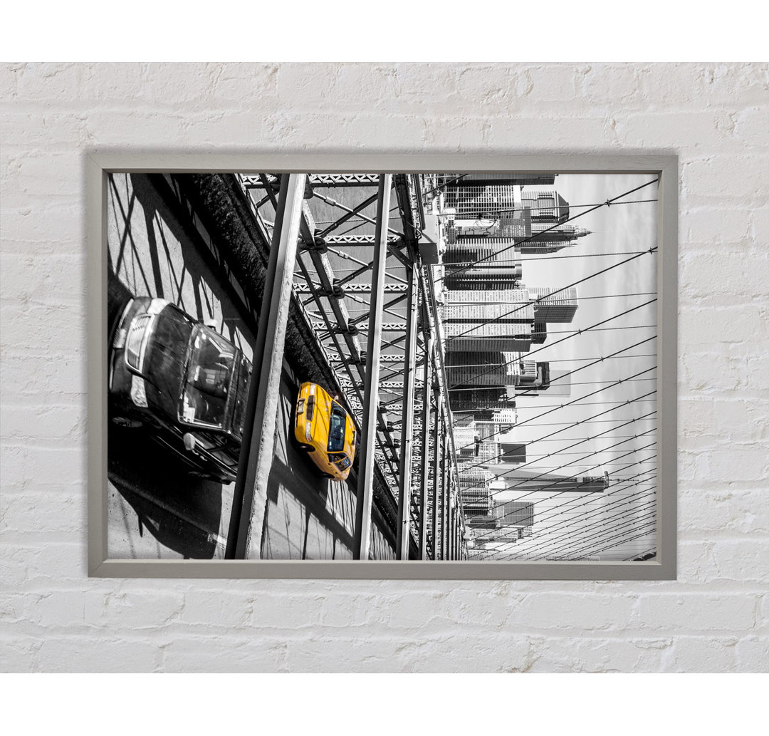 Brooklyn Bridge Yellow Cab NYC - Druck