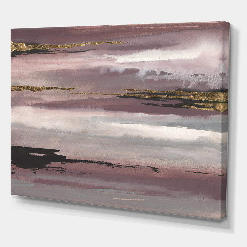 « purple glam storm ii », reproduction sur toile encadrée, H 16 po x l 32 po x P 1 po, Toile tendue