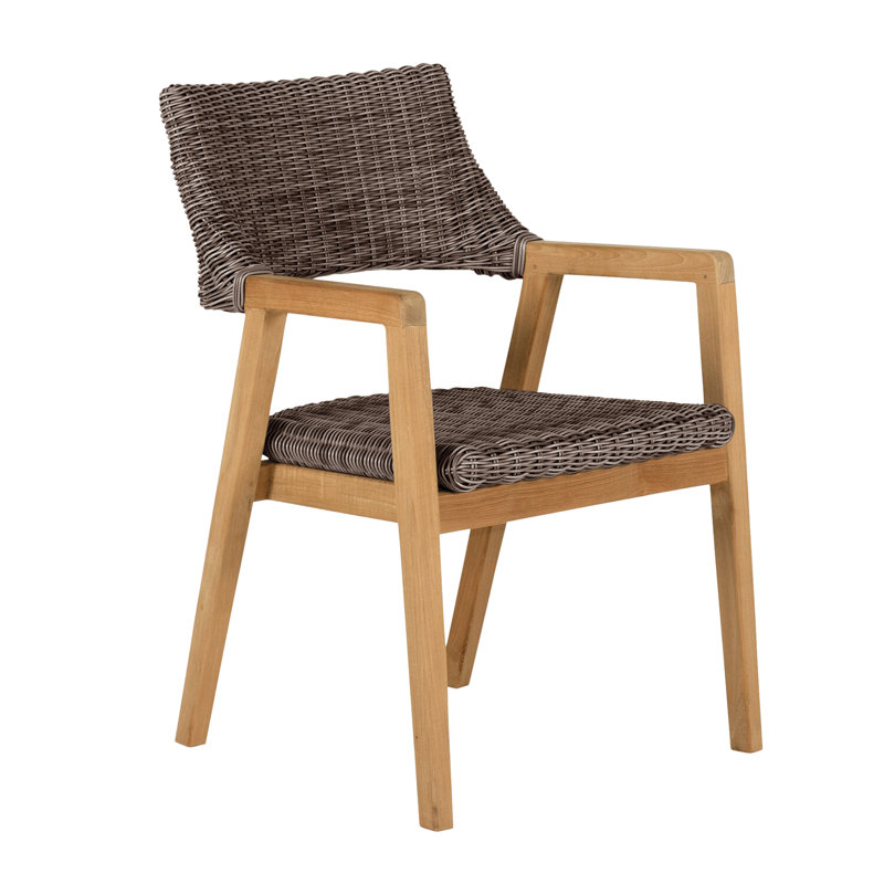Spencer Teak Patio Dining Chair, Grade A Teak, Willow