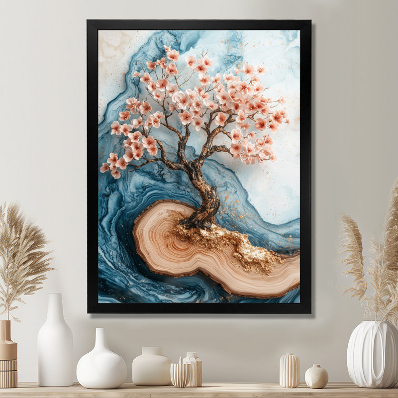 Myrtice V - impressions murales florales, Noir, H 20 po x l 12 po, Reproduction encadrée d'une seule photo