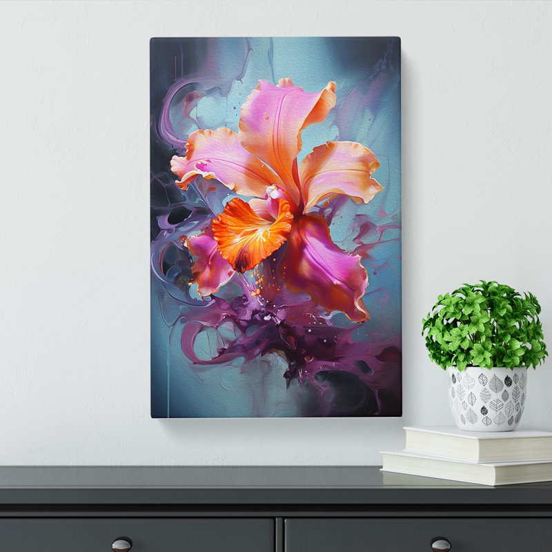 Orchid Flower - Wrapped Canvas Print, 60cm H x 40cm W x 3cm D