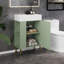 Ensemble de meuble-lavabo sur pied 21,6 po, meuble-lavabo sur pied avec tablette de rangement à gauche, pieds en métal-1034143629