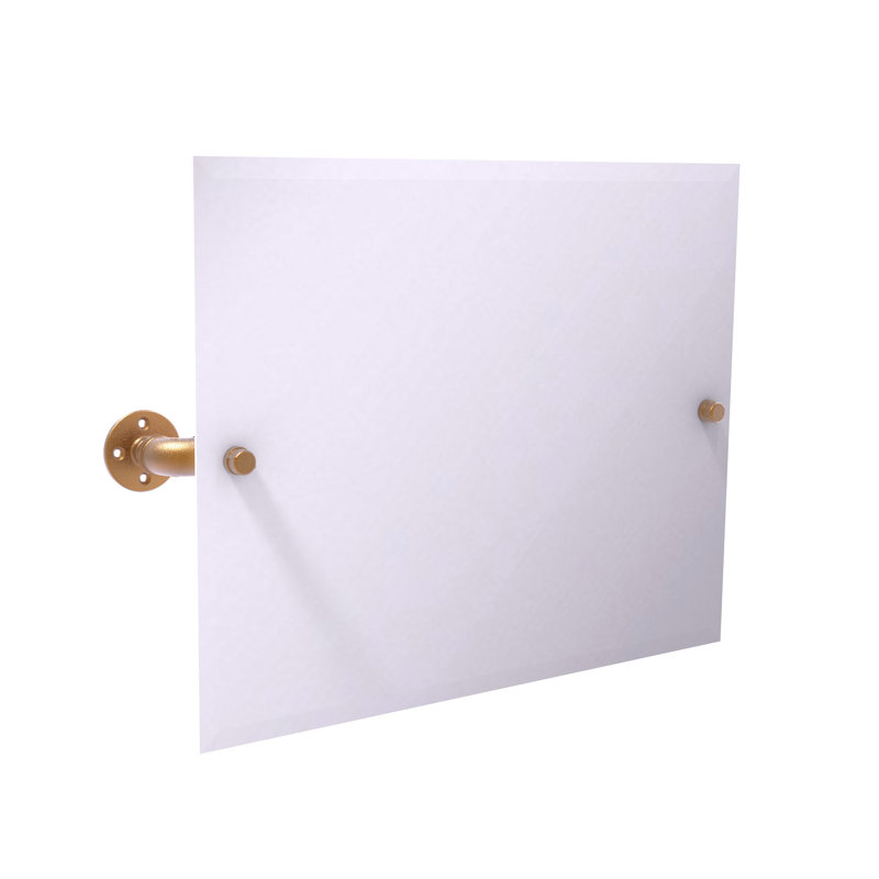 Bayer Flat Wall Mirror, Brushed Bronze, 26" x 24.5"