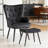 Tufted Wingback Chair and Ottoman-390166509