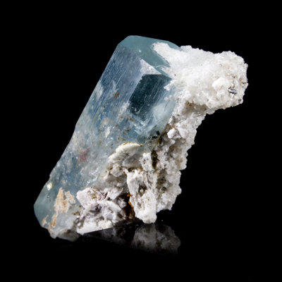 Aigue-marine double avec opale Hyalite et feldspath