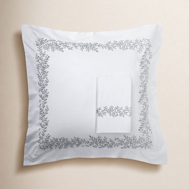 Taie décorative 100% coton 600 fils 600 fils, gris