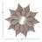 Metal Starburst Light Brown Wall Mirror