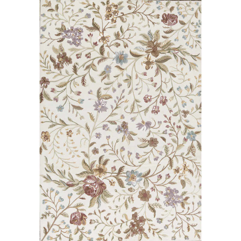 Wool Floral Area Rug