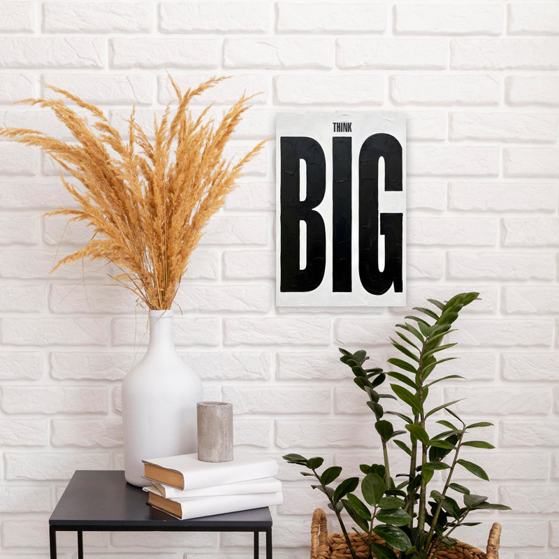 Art mural classique «Think Big», H 18 po x l 12 po