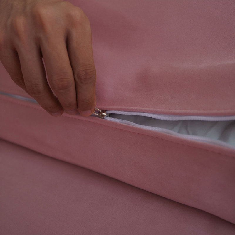 Causeuse-coussin modulaire en tissu rose, Rose