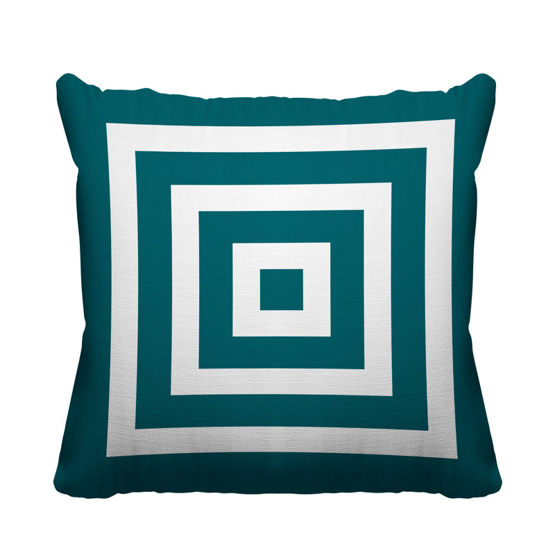Coussin décoratif intérieur / extérieur Luella, Vert, L 19 po x H 19 po