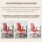 40.94″ Modern Minimal Red Ergonomic Chair, Mesh Lumbar Support Swivel Office Chair