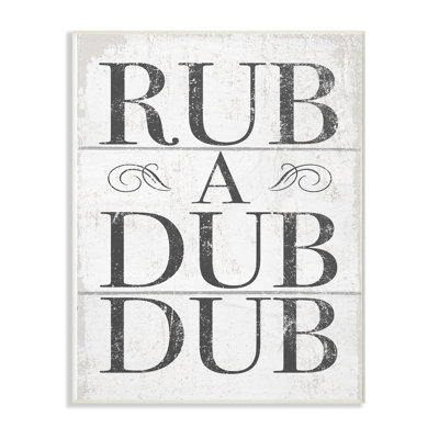 « frotter a dub dub typographie en planches look », impression