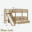 Lit superposé avec escalier de rangement, glissade et 2 tiroirs-1481182898
