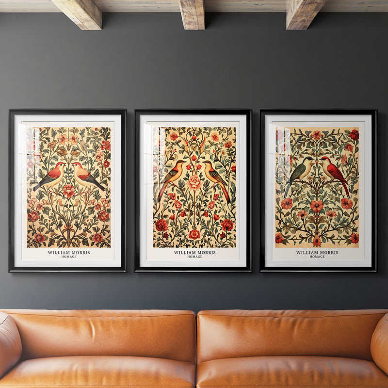 Ensemble de 3 tiroirs personnalisés de la collection de luxe de la série Cmrx de William Morris, Black, H 21 po x l 30 po