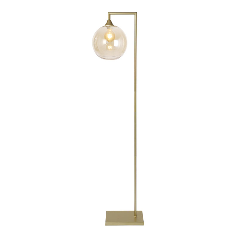Aeshia 155cm Task Floor Lamp, Amber, Gold