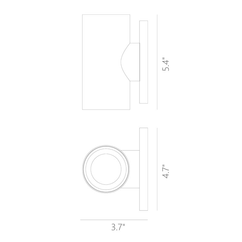 Plafonnier encastré bronze améthyste 2 lumières