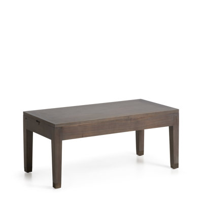 Spartan Solid Wood Lift Top Four Leg Coffee Table with Storage