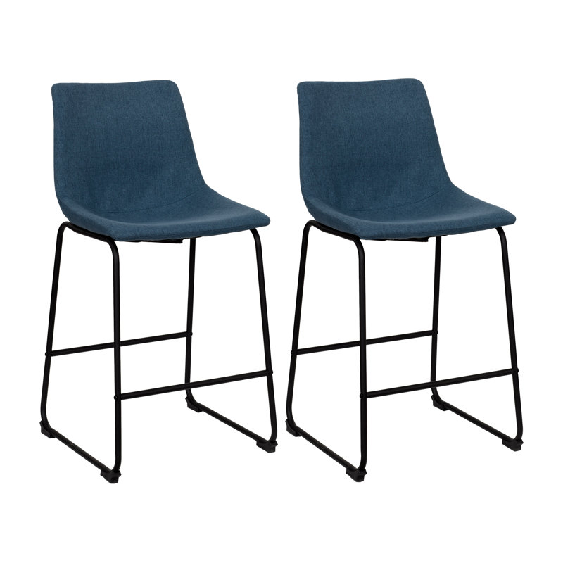 Tabouret de comptoir 25,25 po Anouschka, Bleu
