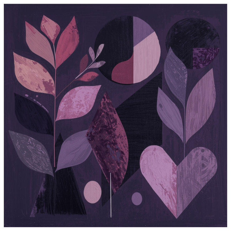 Geometric Botanical Abstract Duvet Covers, King